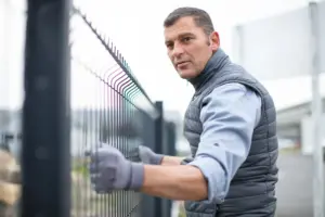 Fachgerechte Montage eines Doppelstabmattenzauns – professioneller Zaunbauer in meiner Nähe